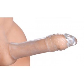 Удлиняющая насадкаThick Stick Clear Textured Penis Extender - 17,8 см.