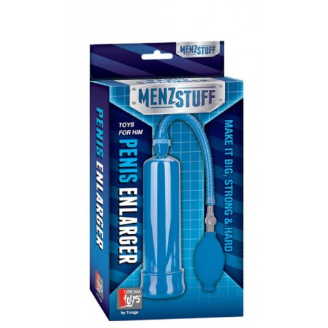 Синяя вакуумная помпа MENZSTUFF PENIS ENLARGER